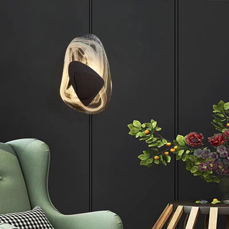 Organic Glass Wall Sconce - Nordic Style Modern Lighting Fixture - Image 3