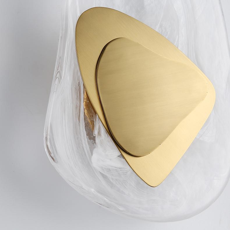 Organic Glass Wall Sconce - Nordic Style Modern Lighting Fixture - Image 5