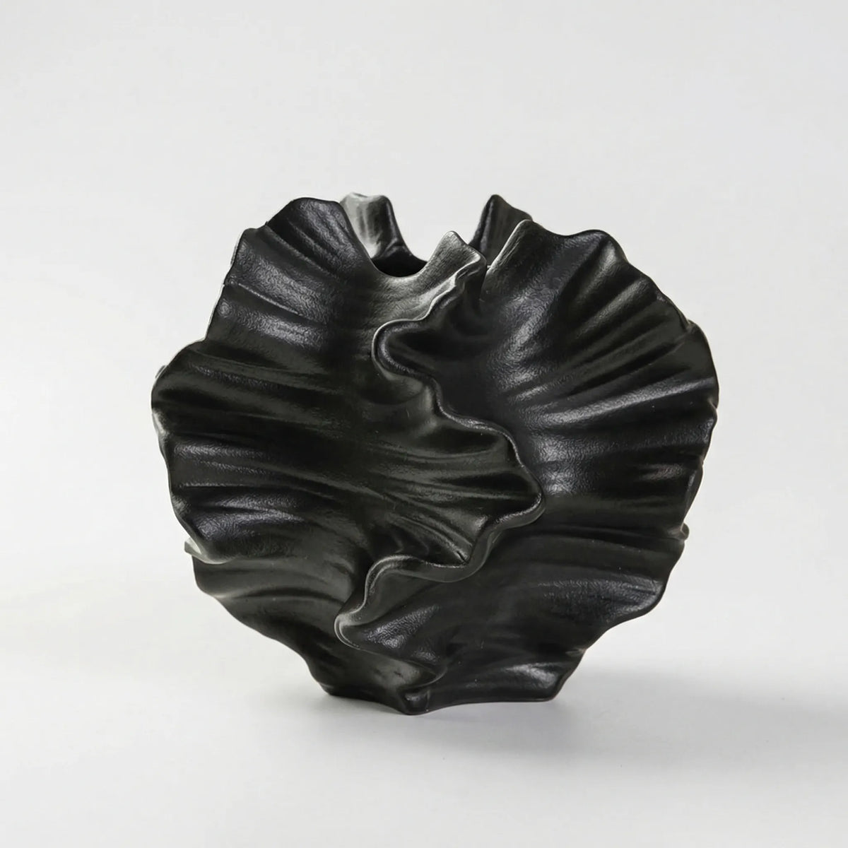 Organically Shaped Decorative Vase with Wave Texture
