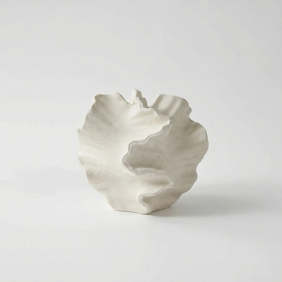 Organically Shaped Decorative Vase with Wave Texture