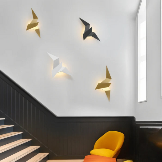 Origami-Inspired Metal Wall Lamp - Modern Style Indoor Lighting - Geometric Design - Image 1