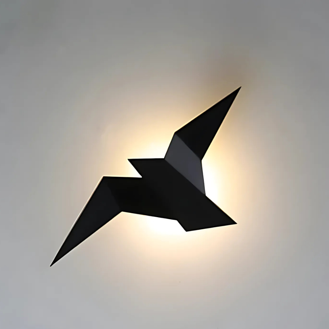 Origami-Inspired Metal Wall Lamp - Modern Style Indoor Lighting - Geometric Design - Image 3