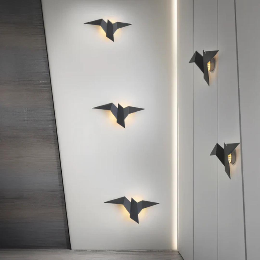 Origami-Inspired Metal Wall Lamp - Modern Style Indoor Lighting - Geometric Design - Image 4