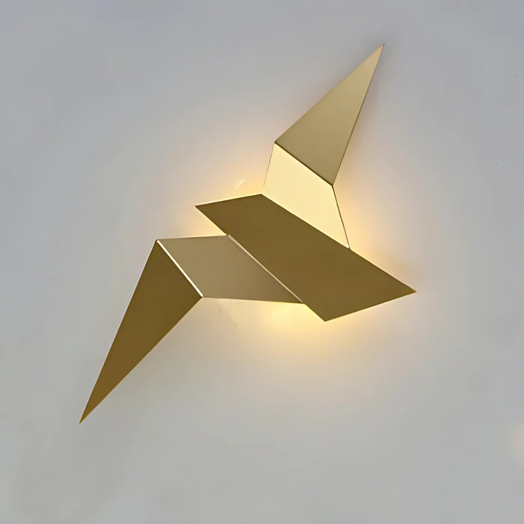 Origami-Inspired Metal Wall Lamp - Modern Style Indoor Lighting - Geometric Design - Image 5