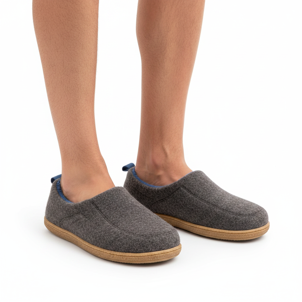 Orthopedic Unisex Indoor Slippers – Hard Sole & Fleece Support
