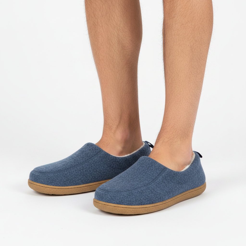 Orthopedic Unisex Indoor Slippers – Hard Sole & Fleece Support
