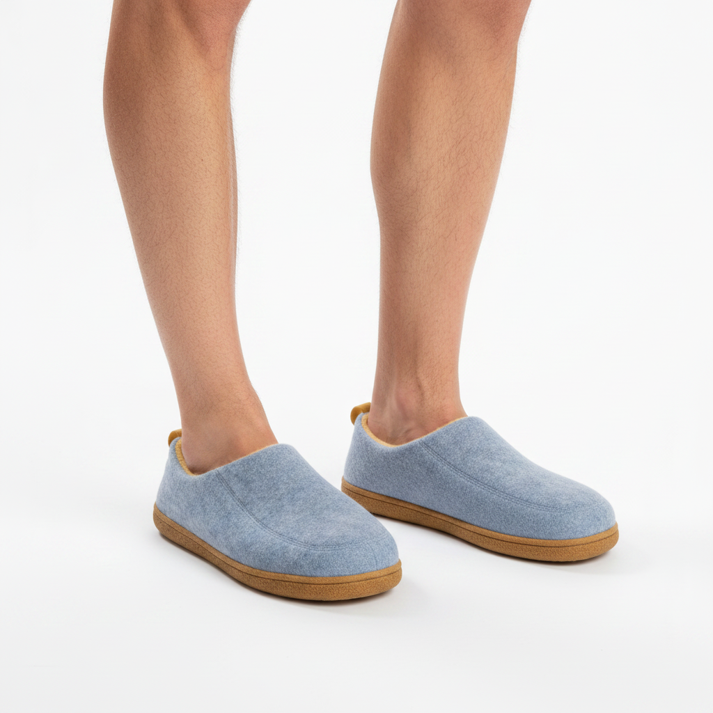 Orthopedic Unisex Indoor Slippers – Hard Sole & Fleece Support