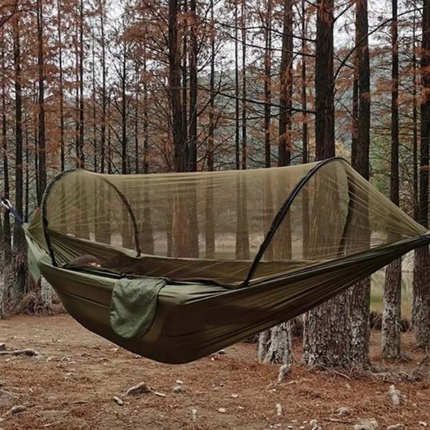 Outdoor Camping Hammock with Integrated Mosquito Net
