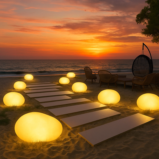 Outdoor Globe Lights - LED Garden Lighting - Modern Decor - Image 1