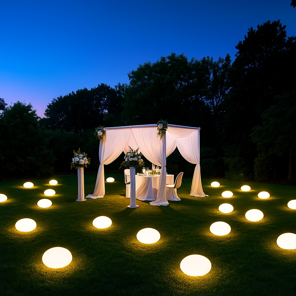 Outdoor Globe Lights - LED Garden Lighting - Modern Decor - Image 2