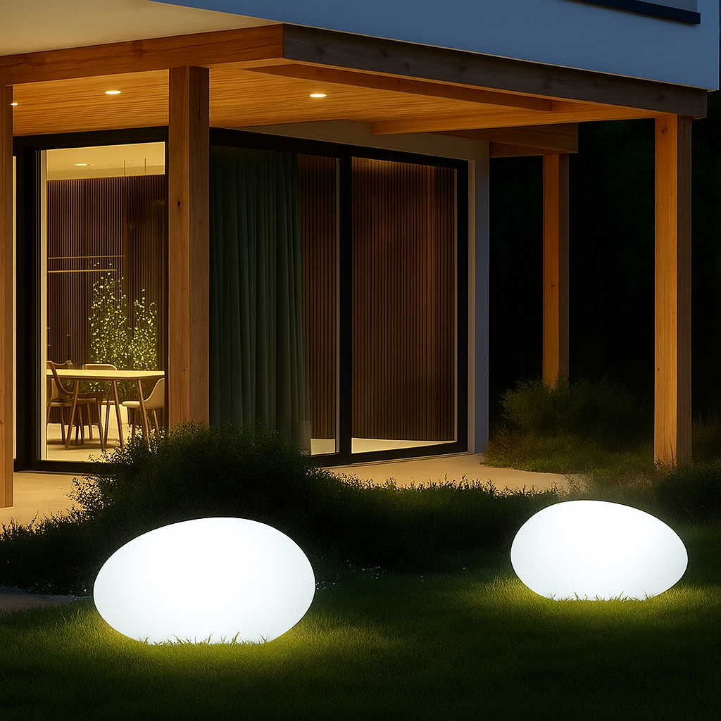 Outdoor Globe Lights - LED Garden Lighting - Modern Decor - Image 4
