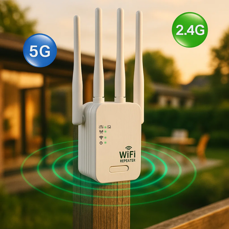 Outdoor Long Range Dual-Band 1200 Mbps Wi-Fi Extender