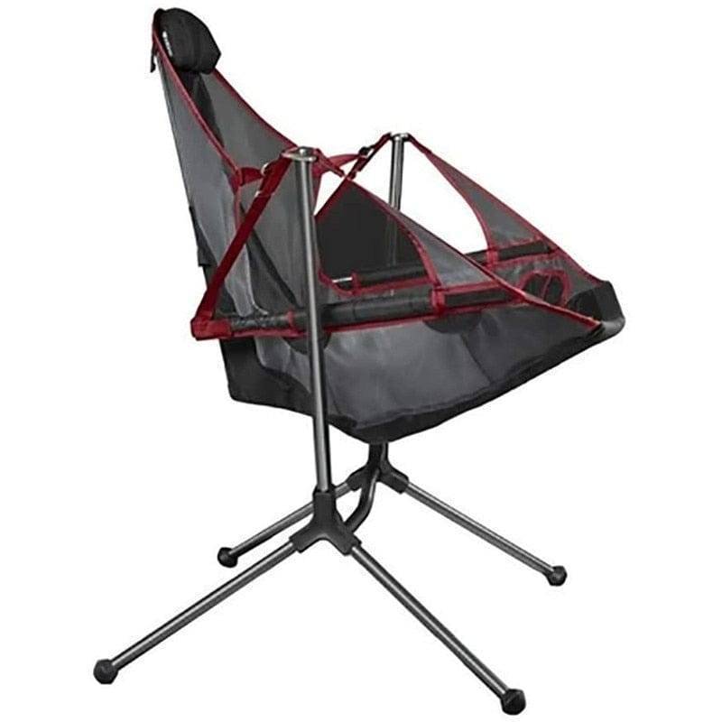 Outdoor Portable Folding Rocking Chair with Pillow for Camping & Fishing