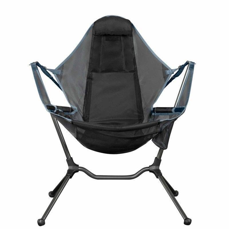 Outdoor Portable Folding Rocking Chair with Pillow for Camping & Fishing