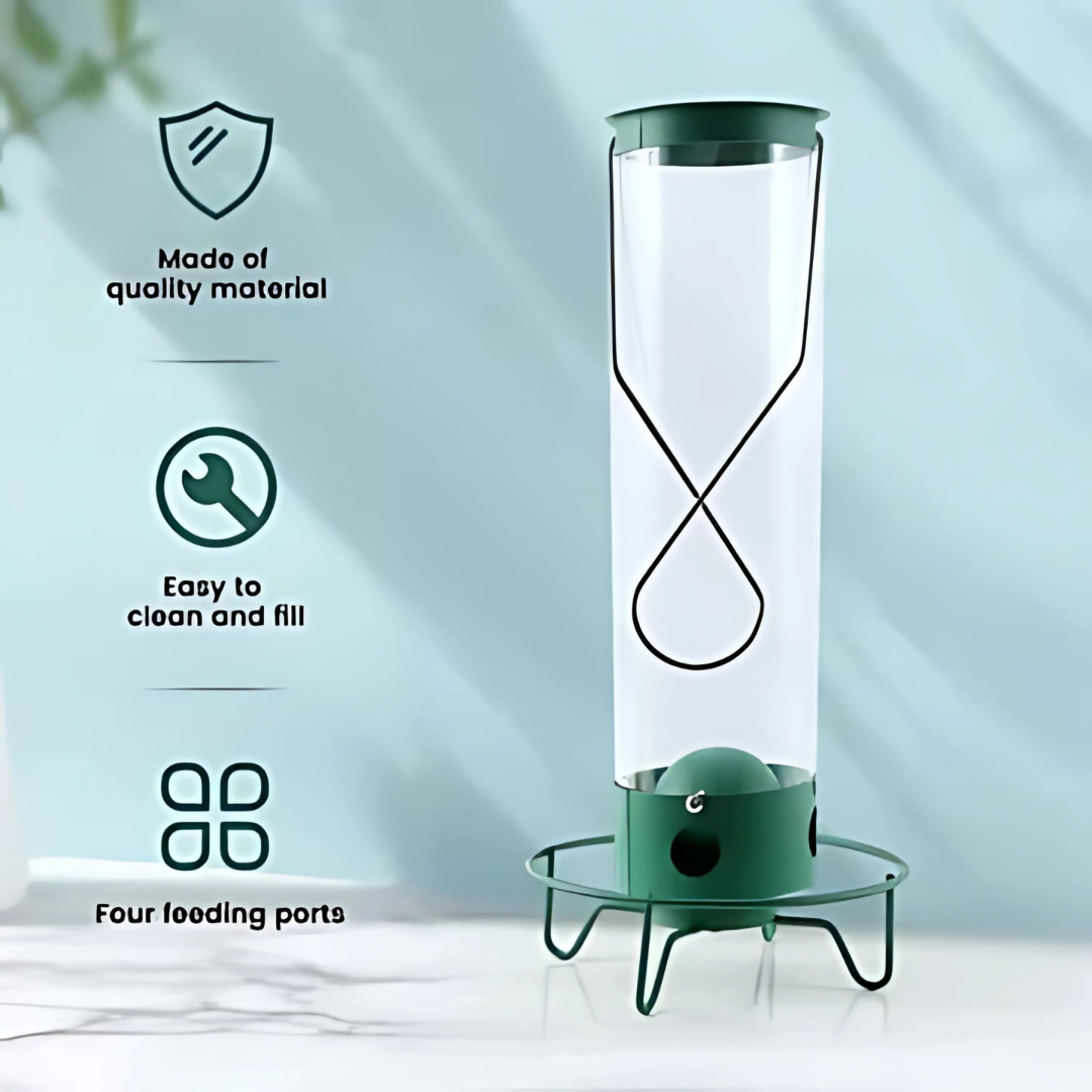 Outdoor Squirrel-Proof Bird Feeder with Spinning Perch