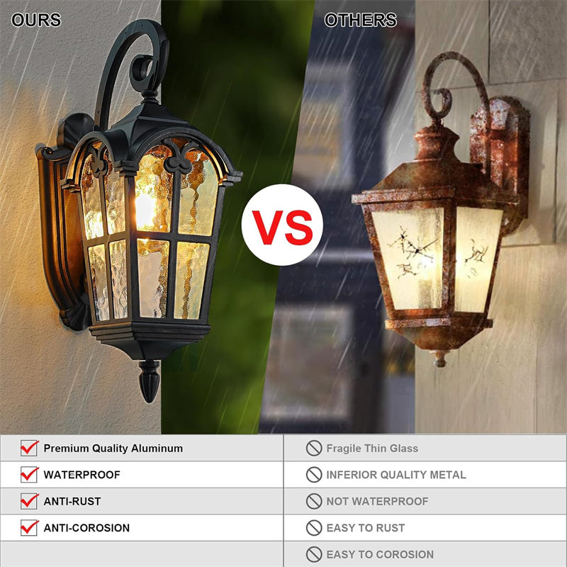 Outdoor Vintage Solar Wall Light with Remote Control