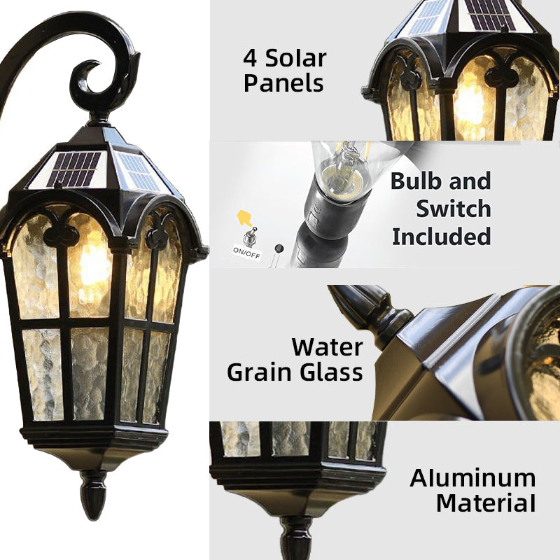 Outdoor Vintage Solar Wall Light with Remote Control