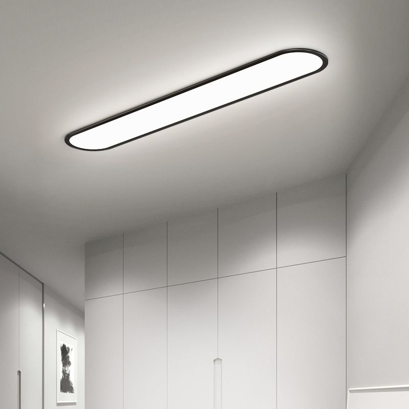 Oval Flush Mount Ceiling Light - Modern Style Fixture - Minimalist Design - Image 3