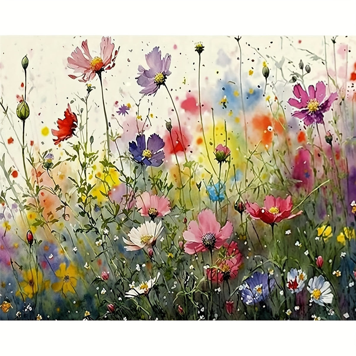 Paint by Numbers Flowers - For Beginners - Wall Decor Unframed