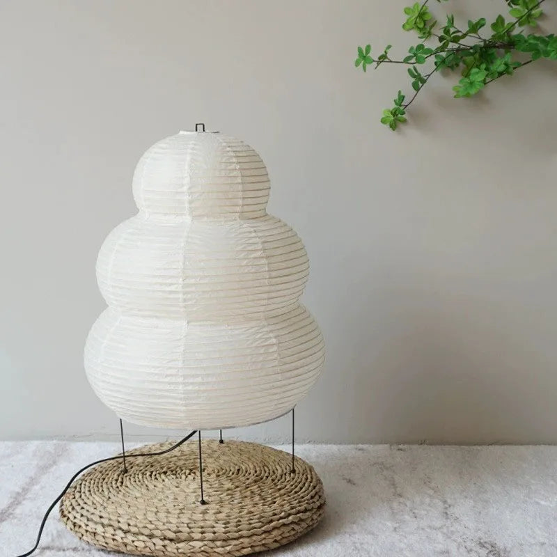 Paper Floor Lamp - Japanese Style - Dimmable Ambient Lighting - Rice Paper Lantern - Image 3