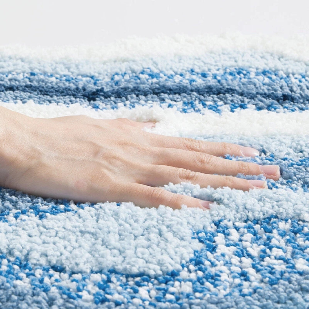 Patterned Bath Mat - Flocking Material - Coastal Style - 20"x31" - Image 4