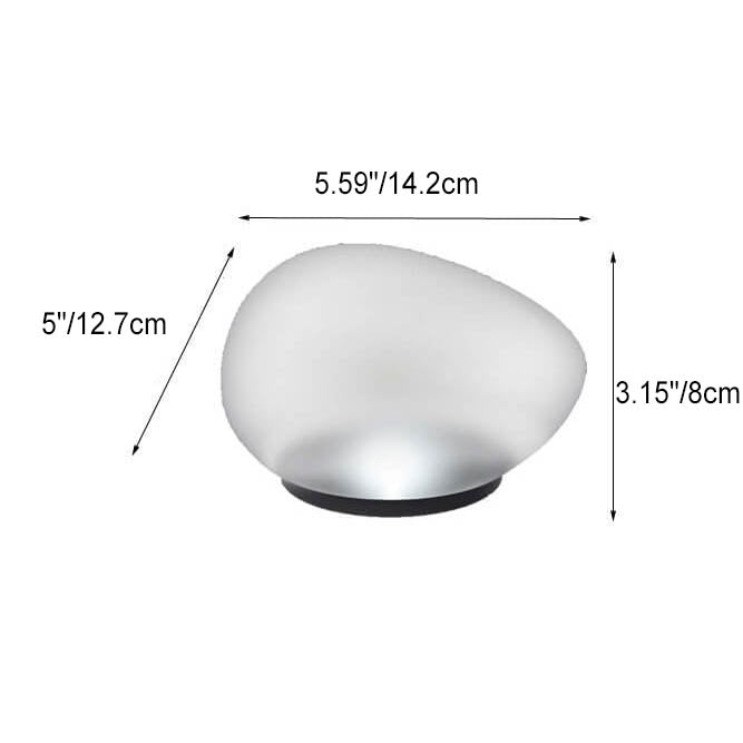 Pebble Style Solar LED Outdoor Light - Frosted Glass - Modern Garden Accent - Image 4