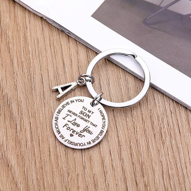 Personalized Initial Keychain for Son or Daughter