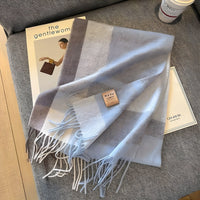 Plaid Cashmere Blend Winter Scarf - Soft and Stylish - Perfect for Women