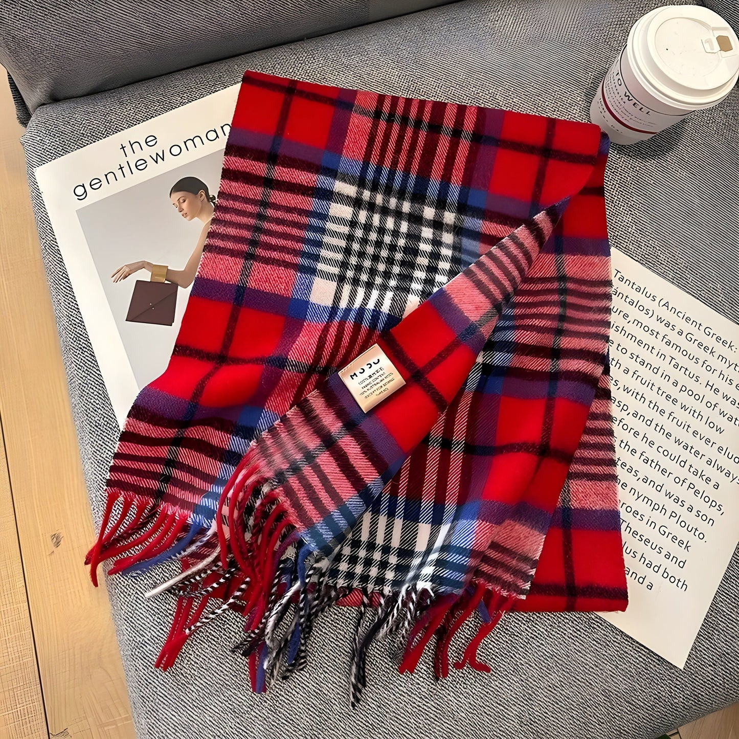 Plaid Cashmere Blend Winter Scarf - Soft and Stylish - Perfect for Women - Image 9