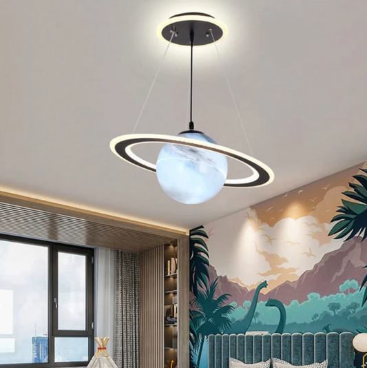 Planet Style Pendant Light - Acrylic and Iron - Stylish Ceiling Lamp - Image 1
