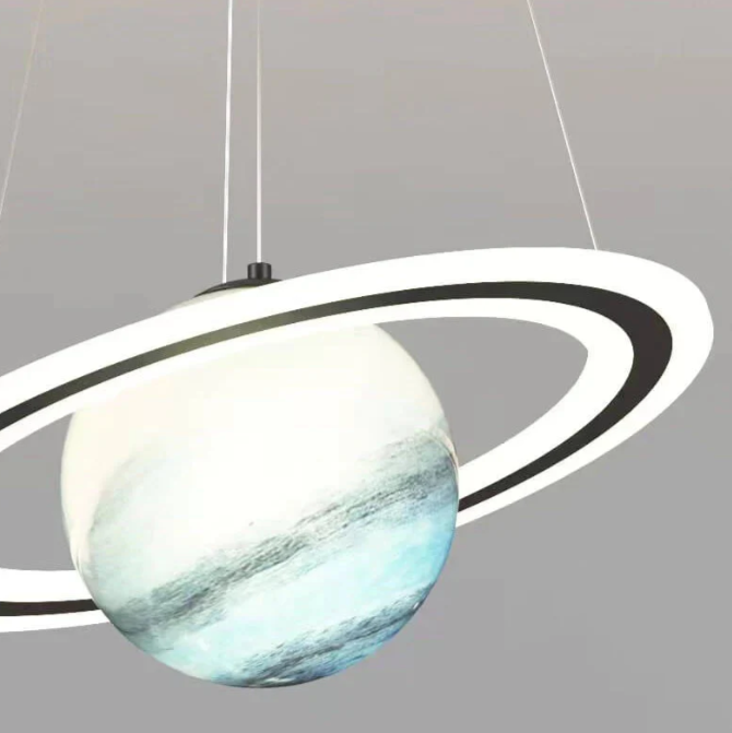 Planet Style Pendant Light - Acrylic and Iron - Stylish Ceiling Lamp - Image 4