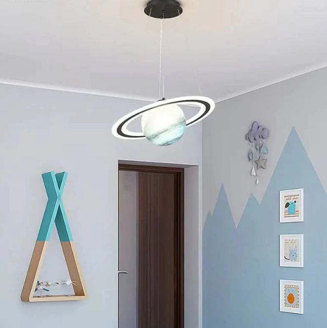 Planet Style Pendant Light - Acrylic and Iron - Stylish Ceiling Lamp - Image 5