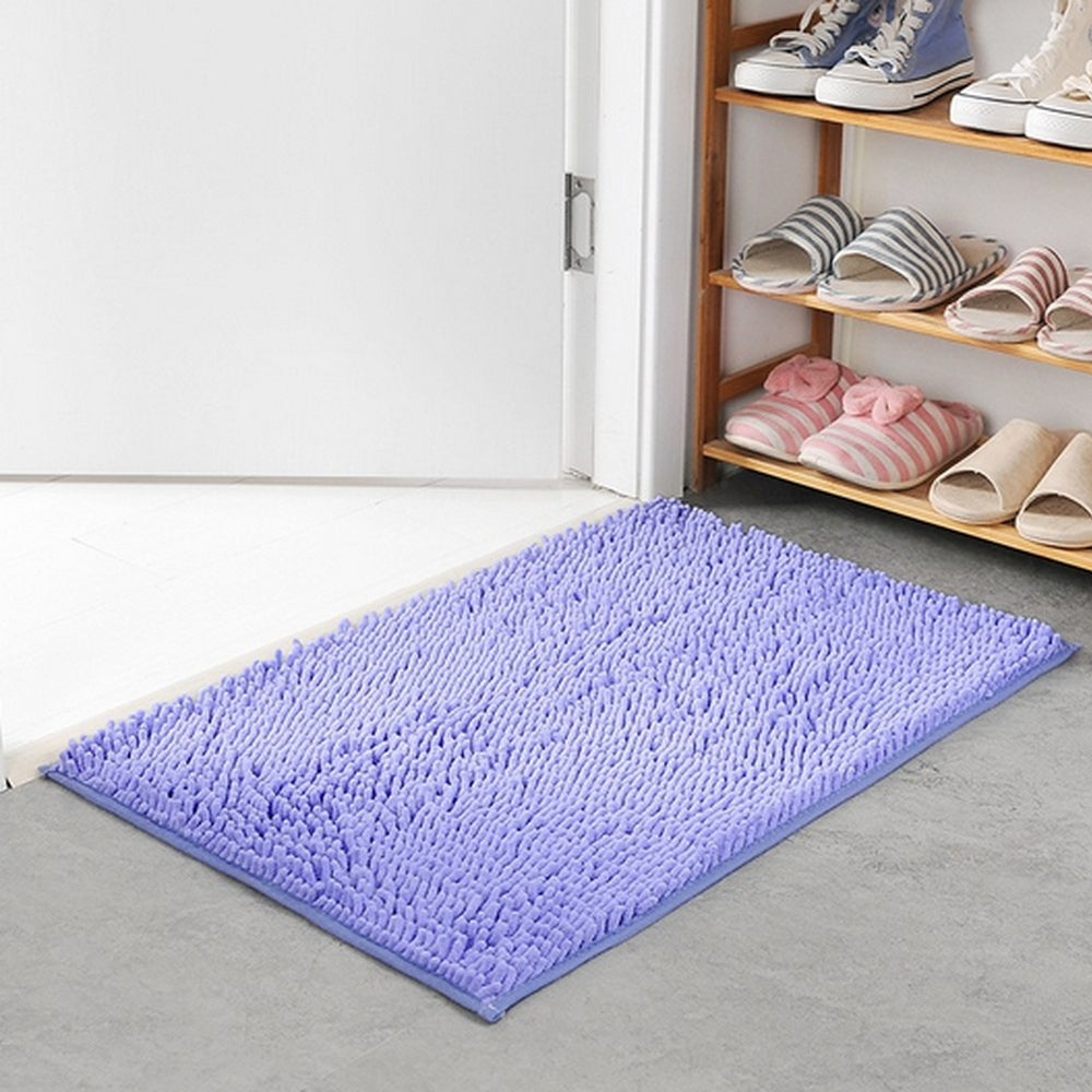 Plush Chenille Bath Mat - Soft Pile Rug - Absorbent and Non-Slip - Stylish Home Decor - Image 4
