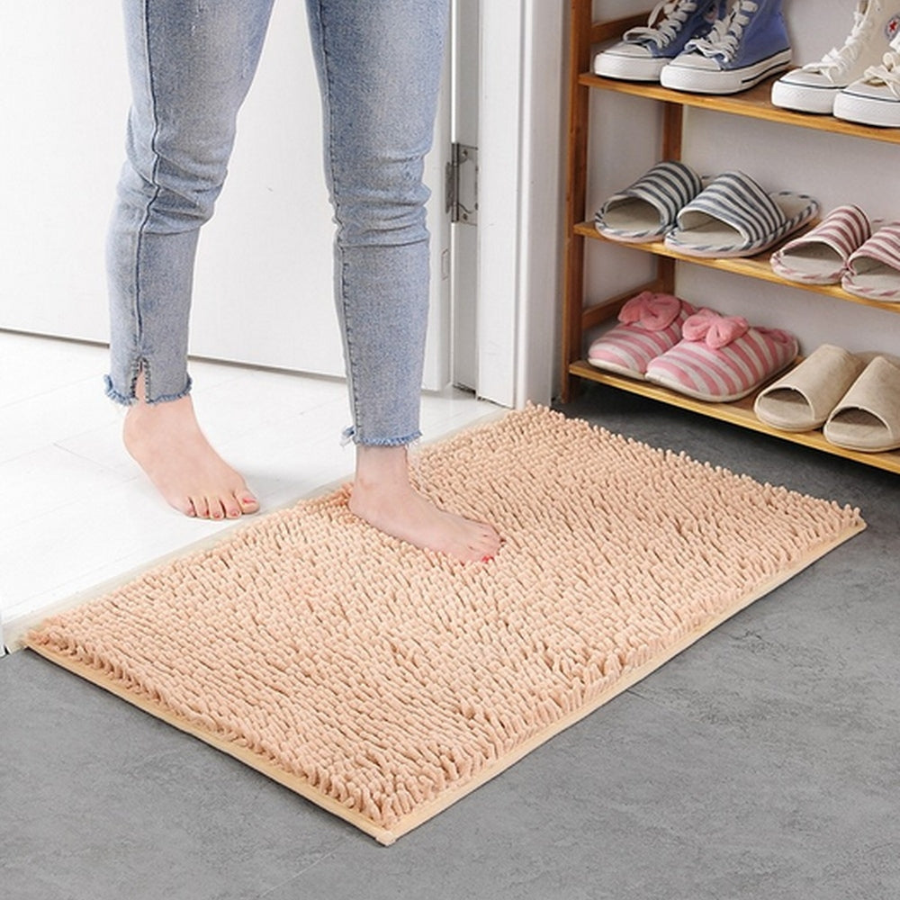 Plush Chenille Bath Mat - Soft Pile Rug - Absorbent and Non-Slip - Stylish Home Decor - Image 8