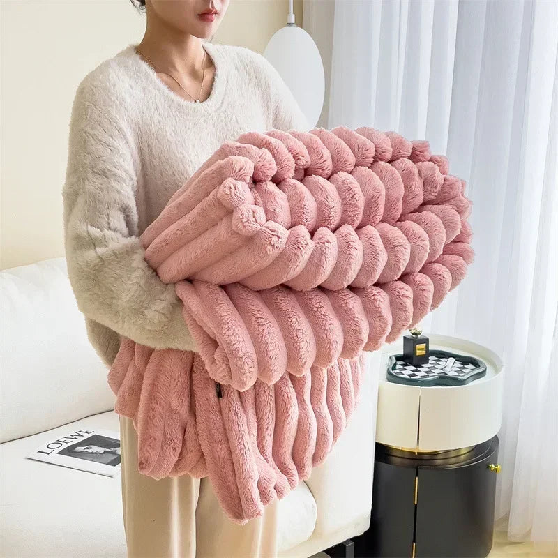 Plush Fleece Throw Blanket - Ultra Soft & Warm - Stylish Home Decor - Image 10