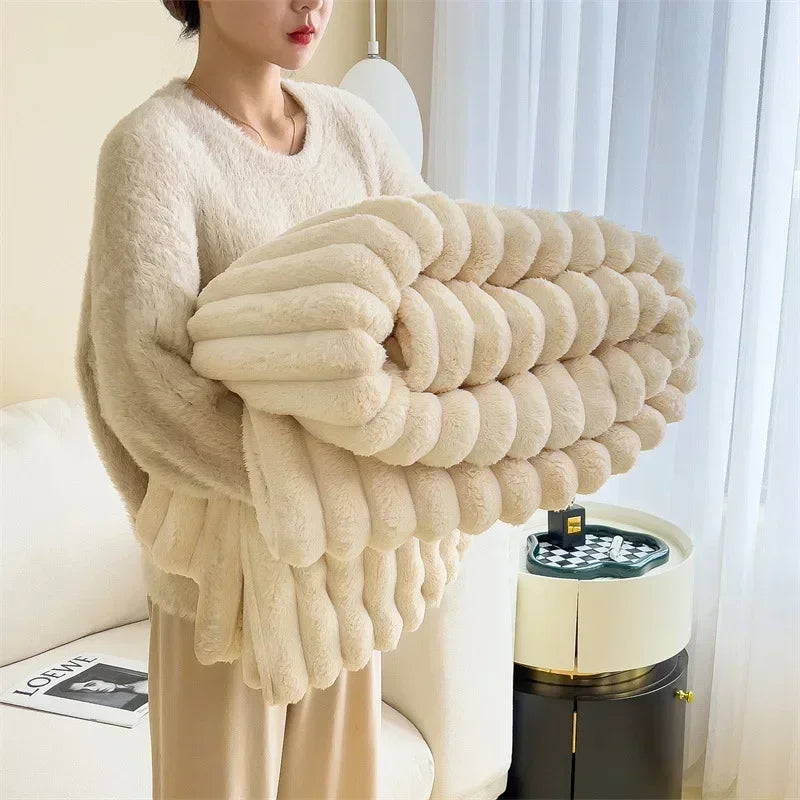 Plush Fleece Throw Blanket - Ultra Soft & Warm - Stylish Home Decor - Image 12