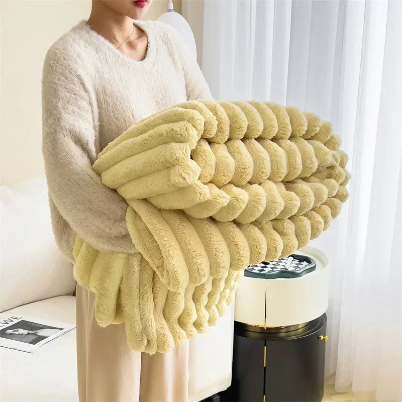 Plush Fleece Throw Blanket - Ultra Soft & Warm - Stylish Home Decor - Image 13