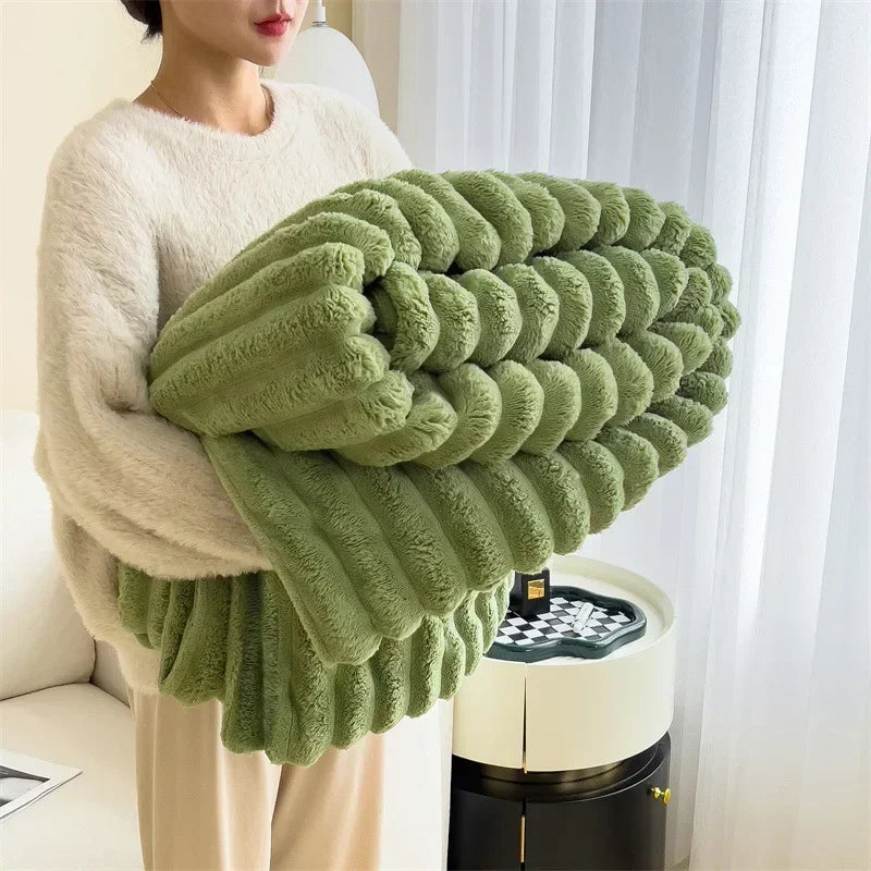 Plush Fleece Throw Blanket - Ultra Soft & Warm - Stylish Home Decor - Image 14