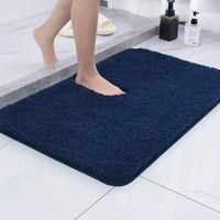 Plush Microfibre Bath Mat - Stylish Absorbent Floor Rug - Anti-Slip Design