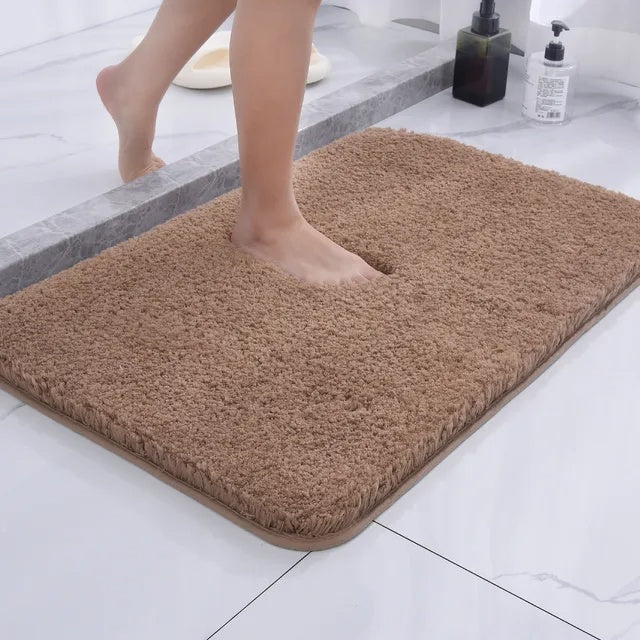 Plush Microfibre Bath Mat - Stylish Absorbent Floor Rug - Anti-Slip Design - Image 5