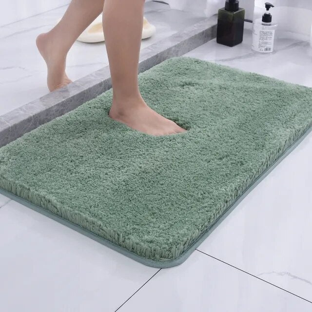 Plush Microfibre Bath Mat - Stylish Absorbent Floor Rug - Anti-Slip Design - Image 7