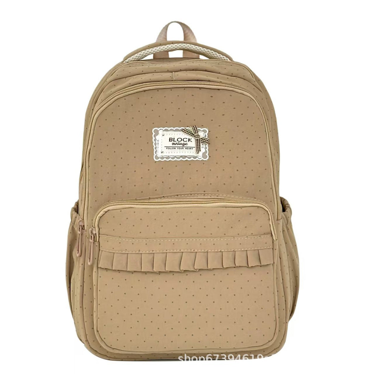 Polka Dot Ruffled Backpack
