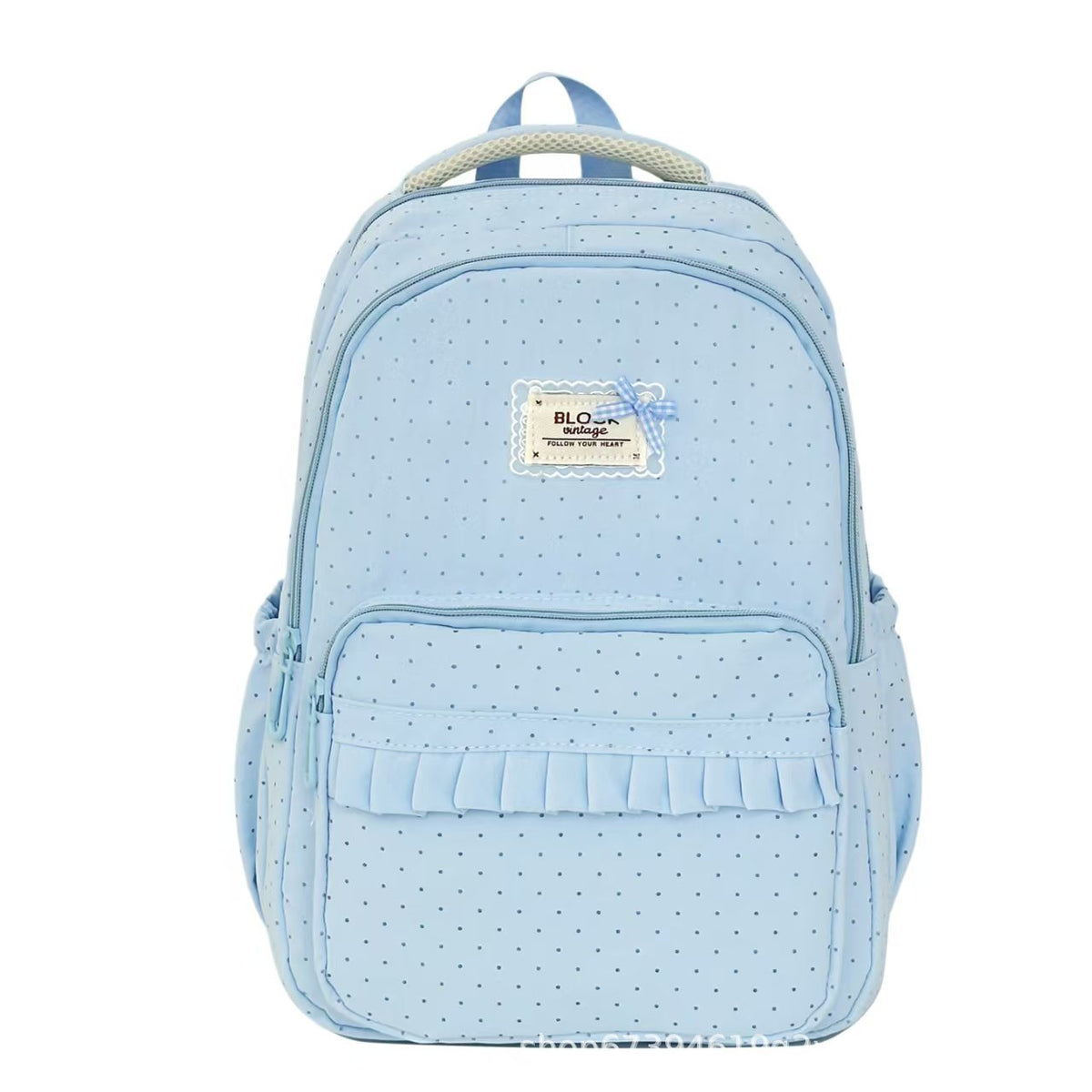 Polka Dot Ruffled Backpack