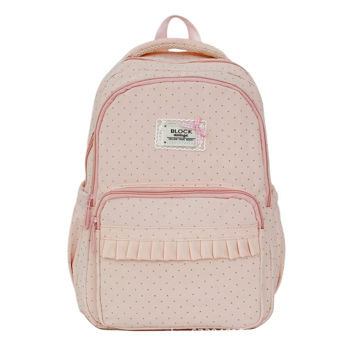 Polka Dot Ruffled Backpack
