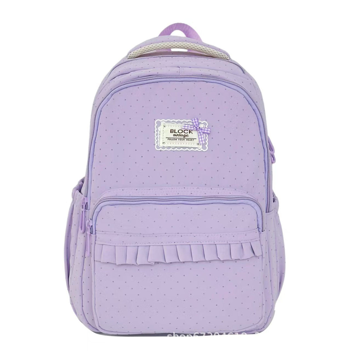 Polka Dot Ruffled Backpack