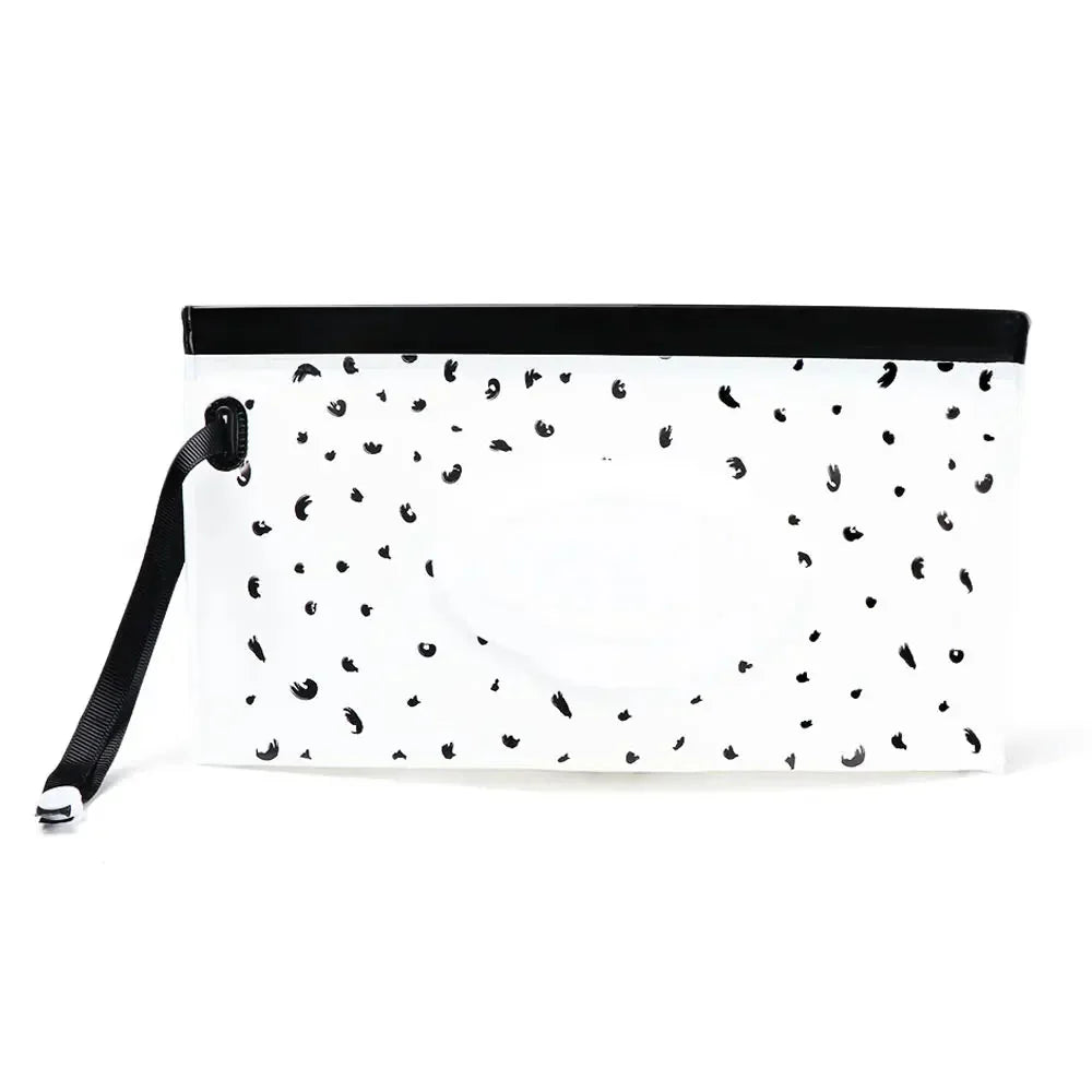 Portable Baby Wet Wipe Pouch with Flip Top and Snap Strap