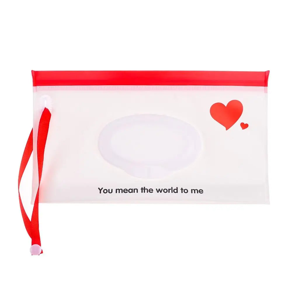 Portable Baby Wet Wipe Pouch with Flip Top and Snap Strap
