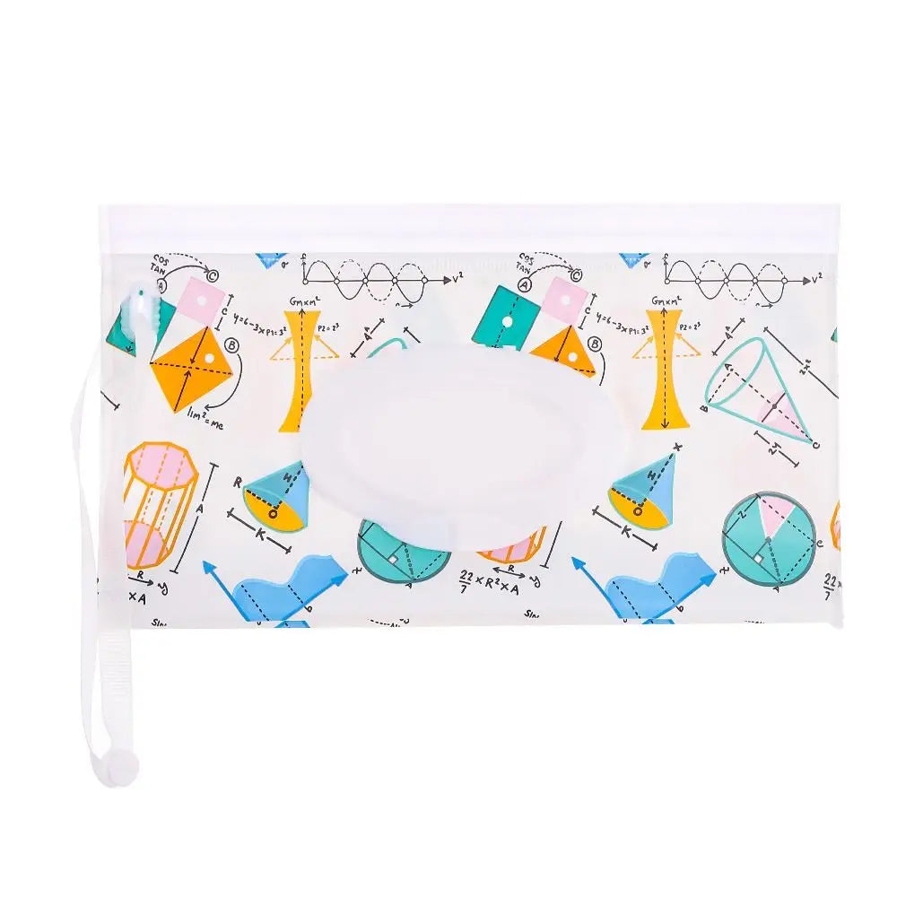 Portable Baby Wet Wipe Pouch with Flip Top and Snap Strap
