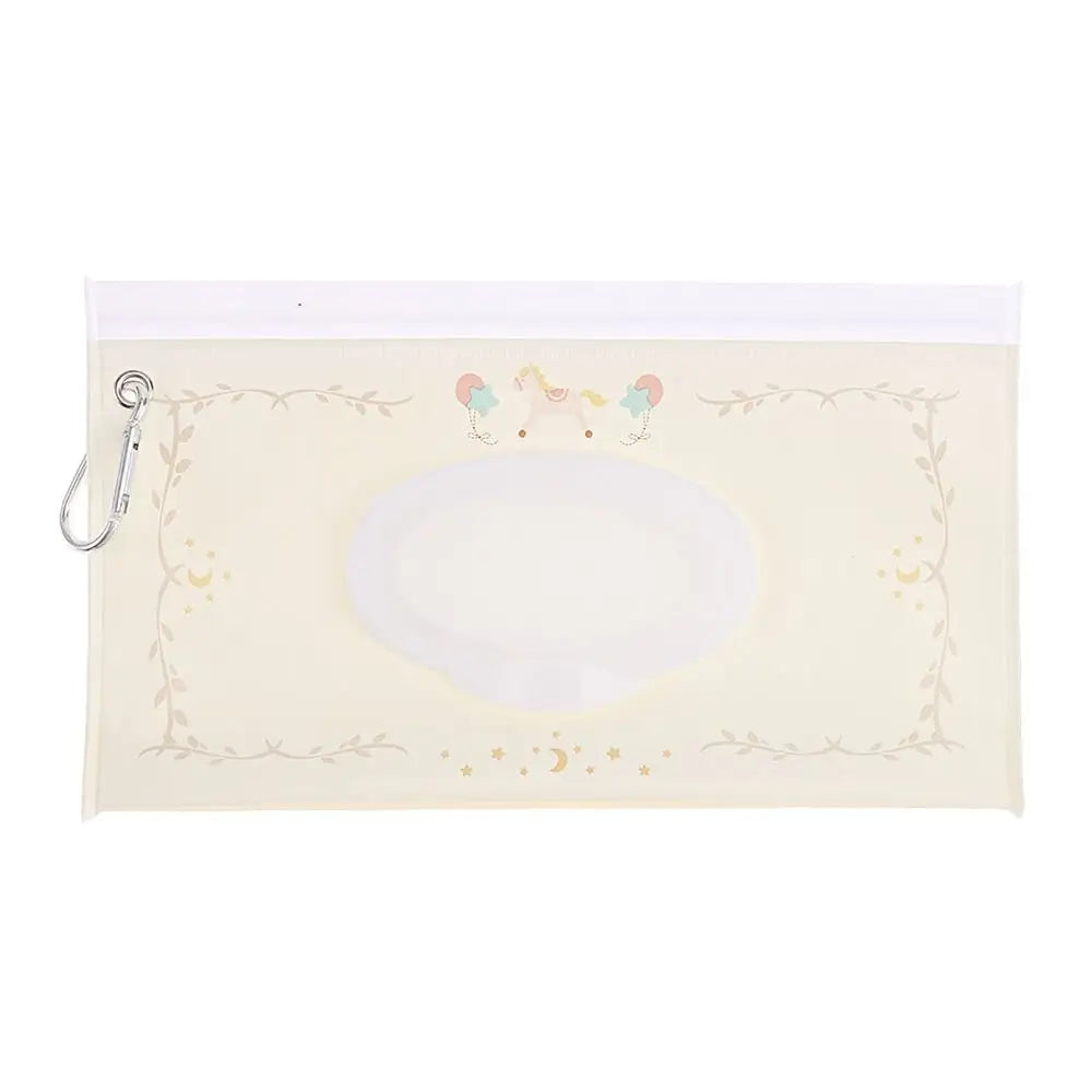 Portable Baby Wet Wipe Pouch with Flip Top and Snap Strap