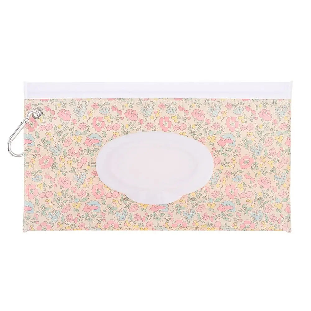 Portable Baby Wet Wipe Pouch with Flip Top and Snap Strap